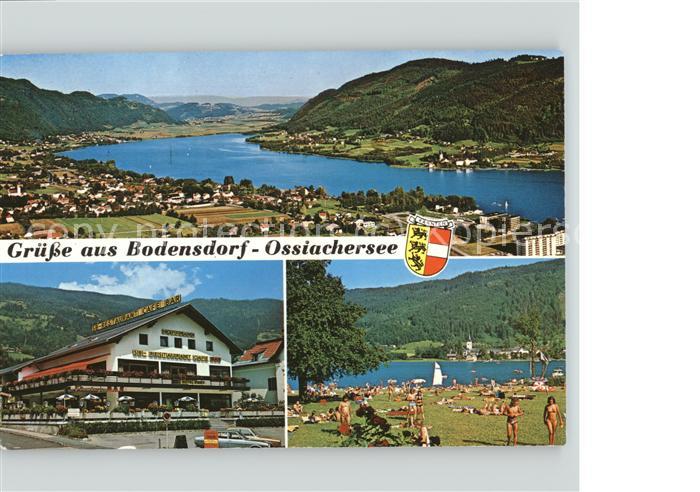 Bodensdorf Steindorf Panorama Badestrand Hotel Retaurant Wappen