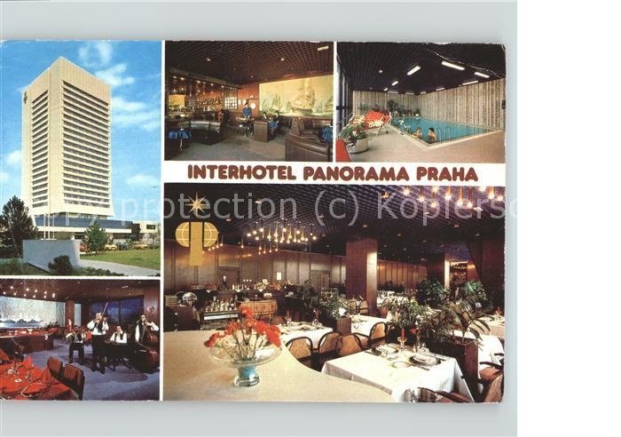 Praha Prahy Prague Interhotel Panorama Restaurant Hallenbad Musik Instrument