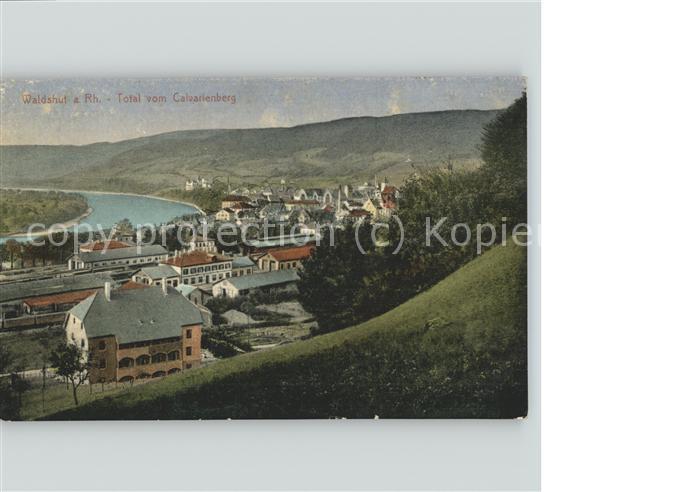 Waldshut Tiengen Rhein Totalansicht vom Calvarienberg