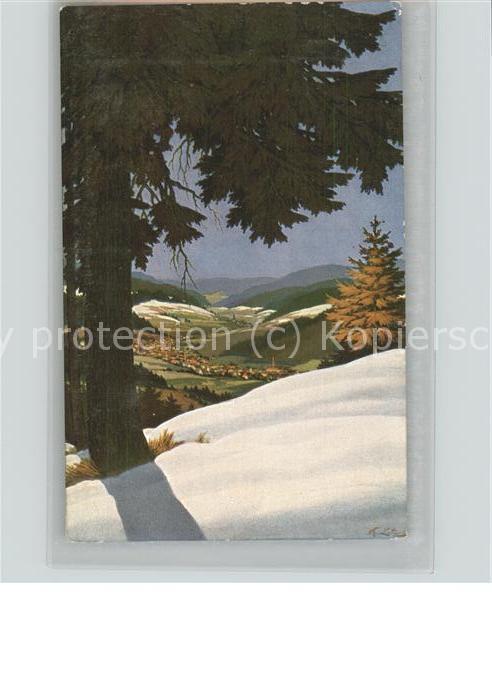 Furtwangen Panorama Kuenstlerkarte