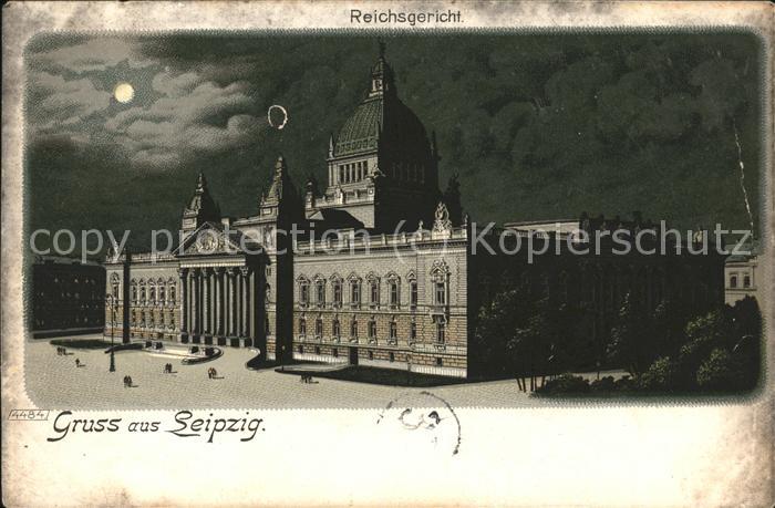 LEIPZIG Sachsen Reichsgericht im Mondschein