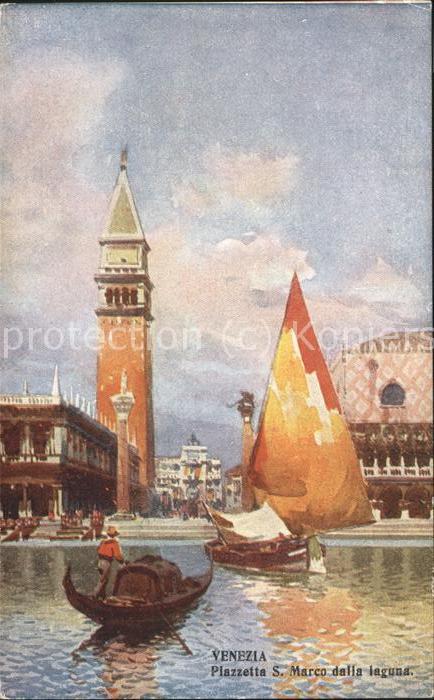 Venezia Venedig Piazetta S.Marco dalla laguna