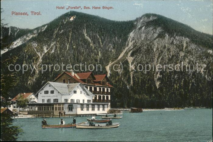 Plansee mit Hotel Forelle
