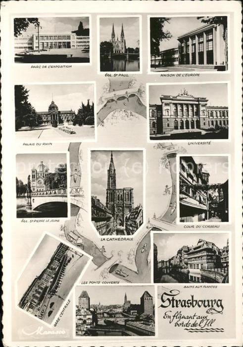 Strassburg Elsass Universität u.La Cathedrale