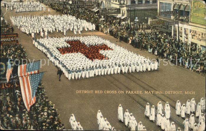 Detroit Michigan Red Gross On Parade May 19th