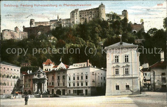 SALZBURG  AT Festung Hohensalzburg mit Pferdeschwemme
