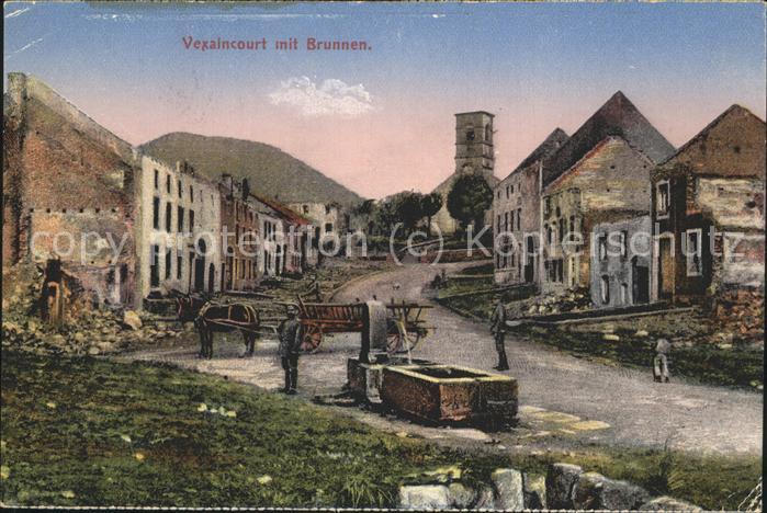 Vexaincourt Soldaten Brunnen u.Pferdegespann