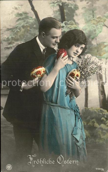 Ostern Easter Paques Paar Ostereier Fröhliche Ostern