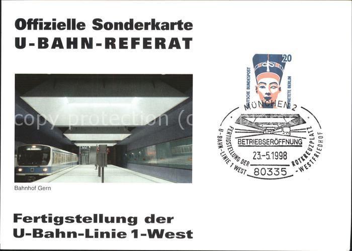 U-Bahn Subway Underground Bahnhof Gern Fertigstellung Linie 1-Wes