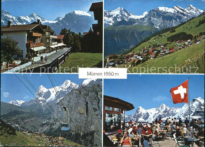 Seilbahn Fahne Mürren Schweiz