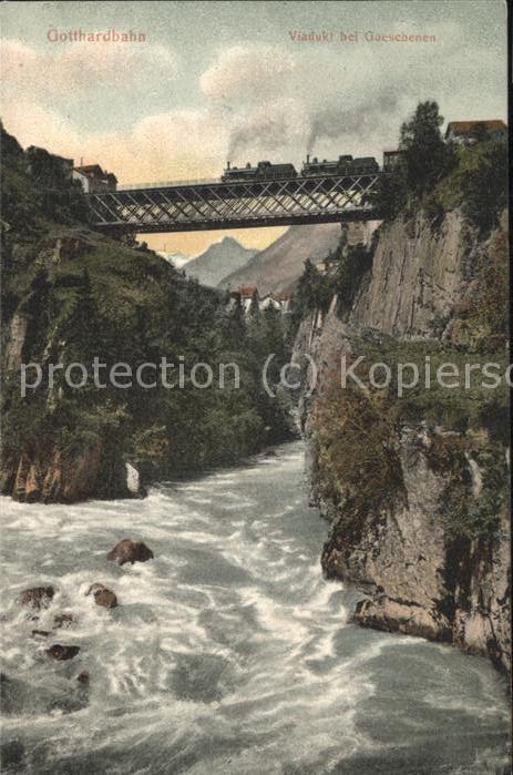 Eisenbahn Gotthardbahn Viadukt Goeschenen