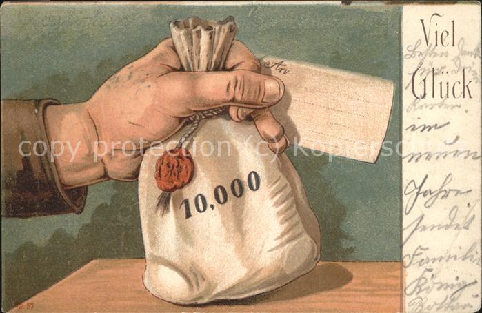 Glueck Geldsack Siegel 10.000