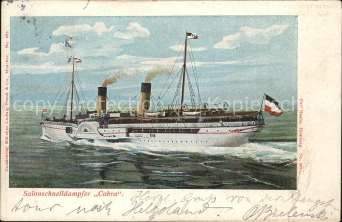 Dampfer Seitenrad Salonschnelldampfer Cobra Lübeck