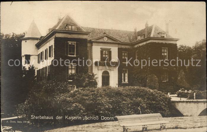 Doorn Niederlande Schloss Doorn Sterbehaus der Kaiserin