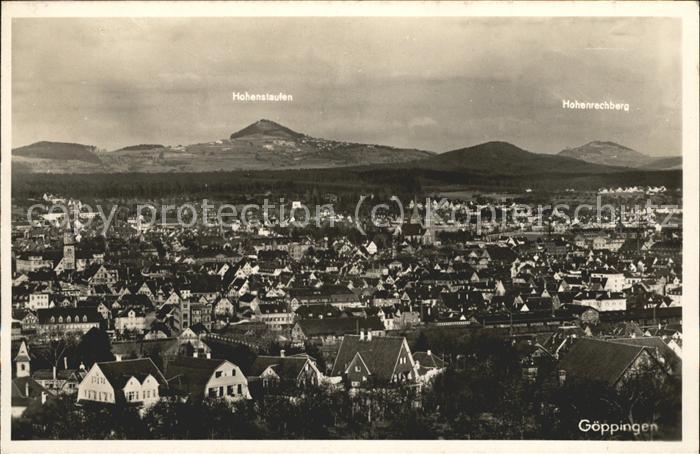Goeppingen Panorama mit Hohenstaufen und Hohenrechberg NZ3