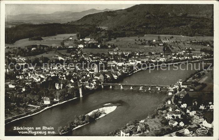 Saeckingen Rhein Fliegeraufnahme