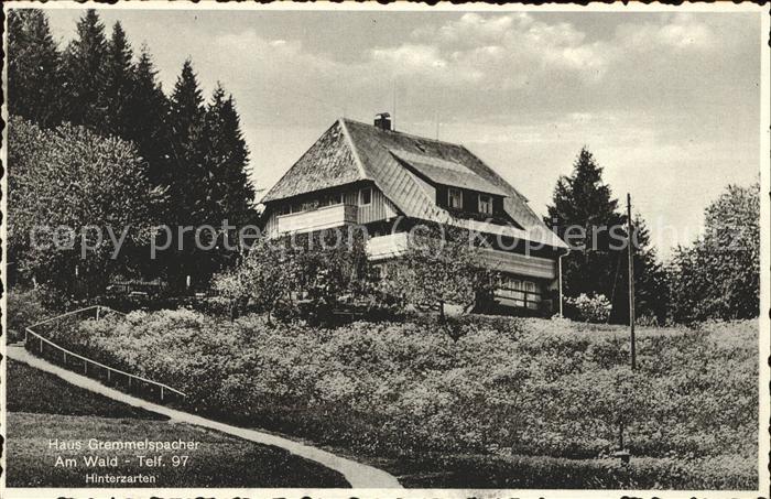 Hinterzarten Breisgau-Hochschwarzwald BW Haus Gremmelspacher