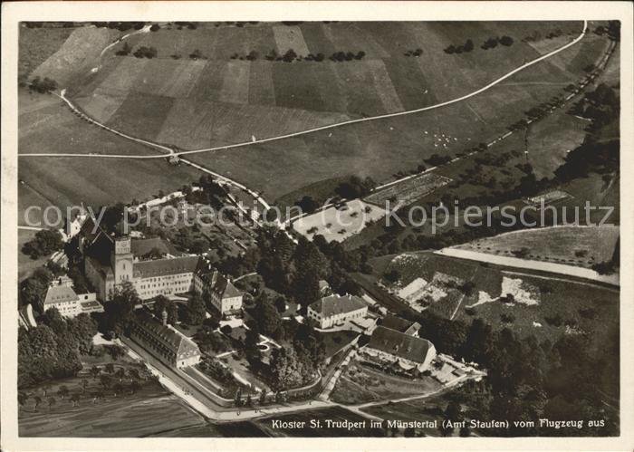 Muenstertal Schwarzwald Kloster St Trudpert Fliegeraufnahme