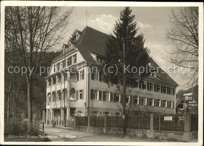 Hirsau Sanatorium Dr Roemer