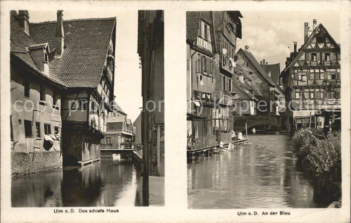 Ulm Donau Das Schiefe Haus An der Blau