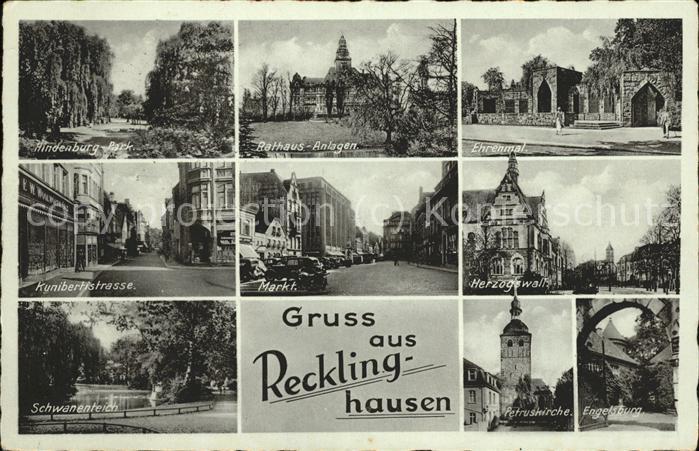 Recklinghausen Westfalen Ehrenmal Markt Hindenburg Park