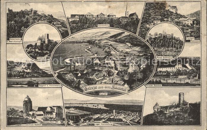 Hammelburg Panorama mit Bodenlaube Trimburg Fischgut Seewiese Ruine Sodenberg Kl