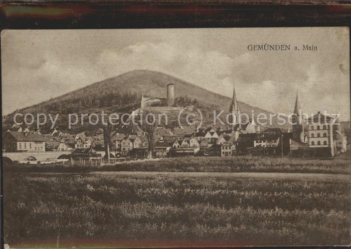 Gemuenden Main Panorama Kirche Scherenburg