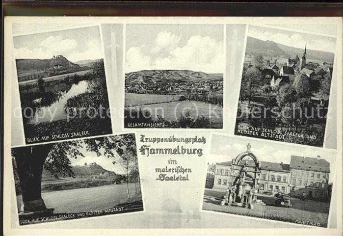 Hammelburg Schloss Saaleck Gesamtansicht Kloster Altstadt Marktplatz