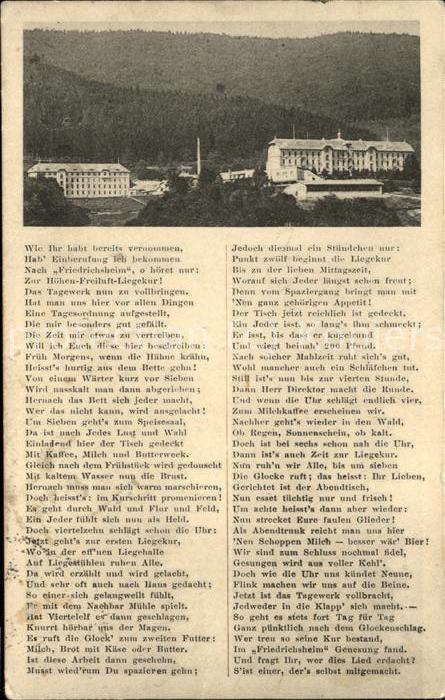 Friedrichsheim Rehaklinik Malsburg-Marzell Kandern BW Gedicht Litho