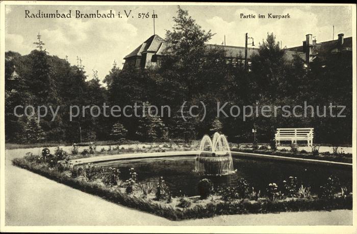 Bad Brambach Radiumbad Kurpark Brunnen