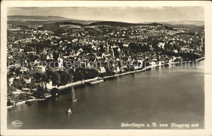 Bodensee ueberlingen Flugzeugaufnahme