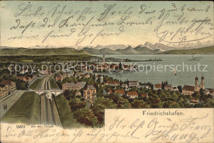 Friedrichshafen Bodensee Blick auf Friedrichshafen