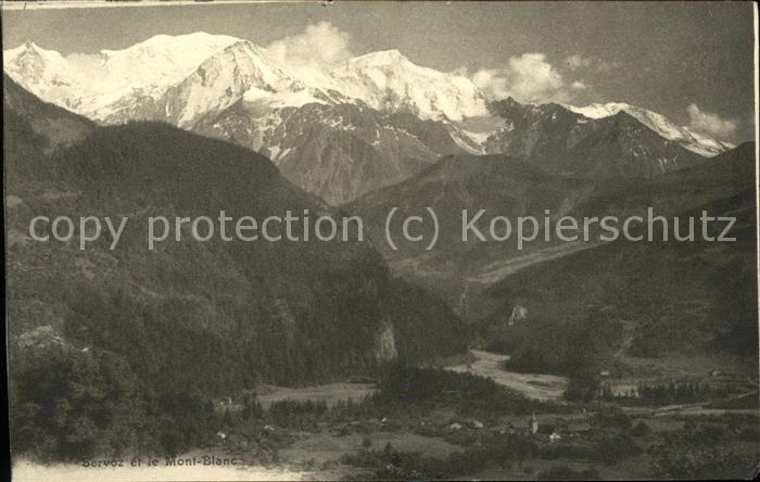 Servoz et le Mont Blanc