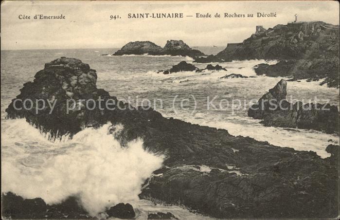 Saint-Lunaire Etude de Rochers au Decolle Cote d_Emer