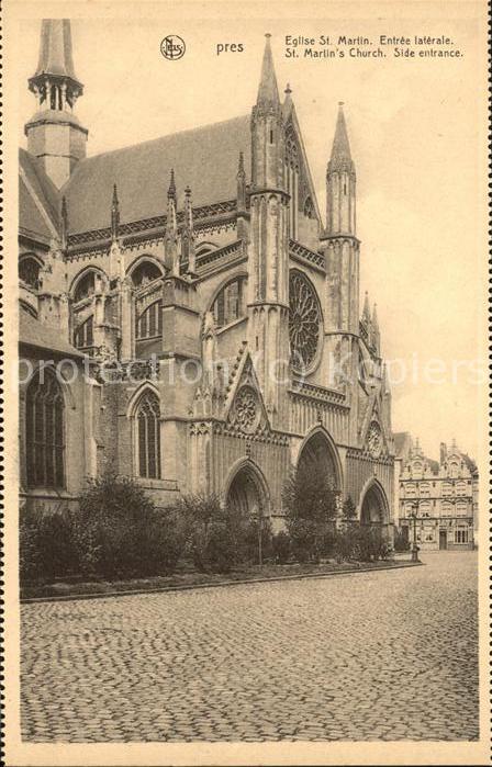 Ypern Ypres Eglise St Martin Entree laterale