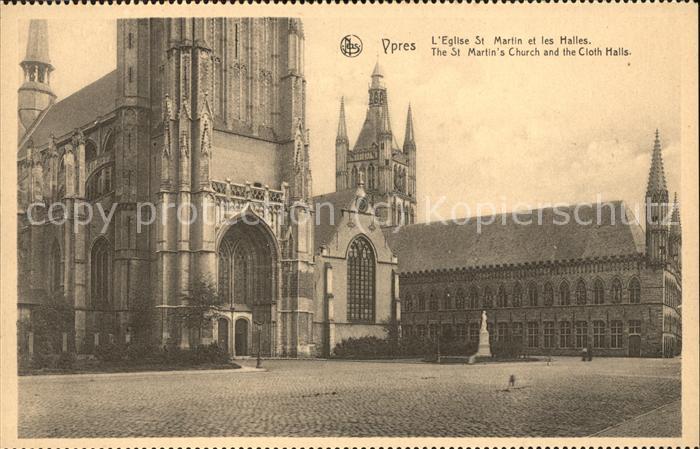 Ypern Ypres Eglise St Martin et les Halles