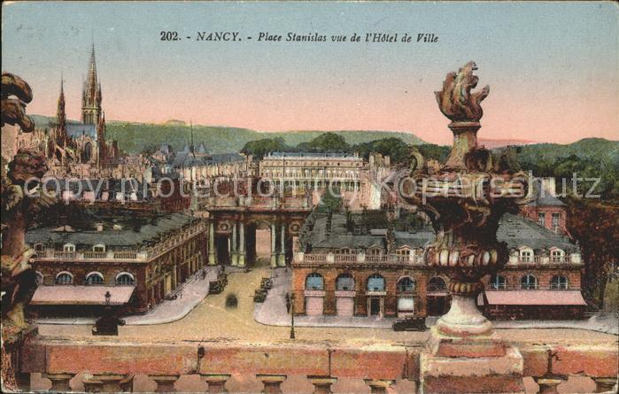 Nancy Lothringen Place Stanislas vue de l_Hotel de Ville