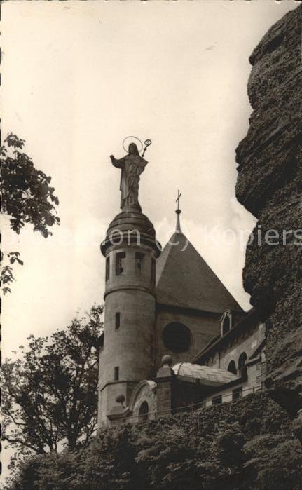St Odilienberg Mont-Ste-Odile Le Rocher et la Statue de la Sainte