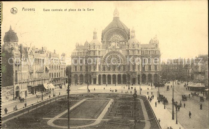 Anvers Antwerpen Gare centrale et place de la Gare Feldpost