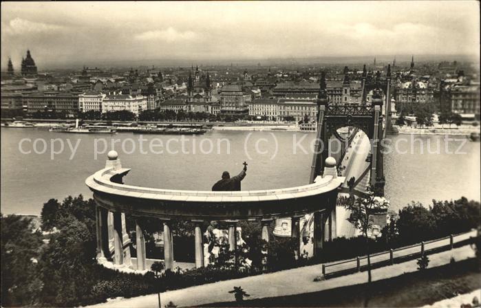 Budapest Blick auf Pest vom St Gellert Denkmal
