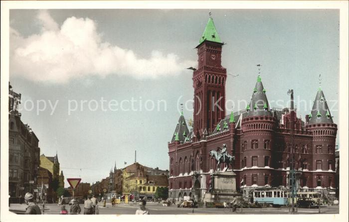 Haelsingborg Radhuset och Drottninggatan