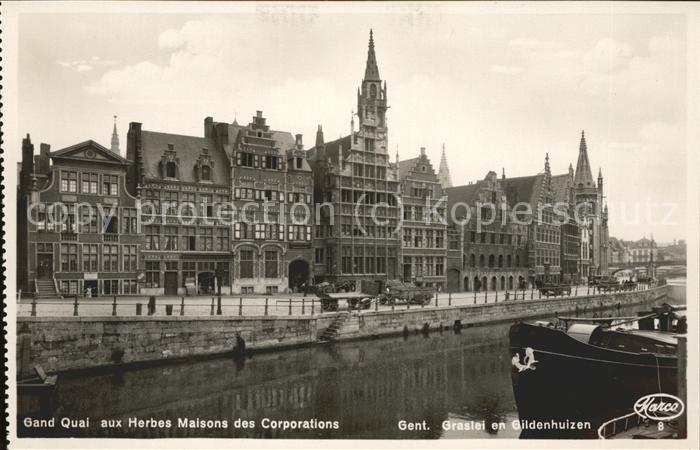Gand Belgien Quai aux Herbes Maisons des Corporations