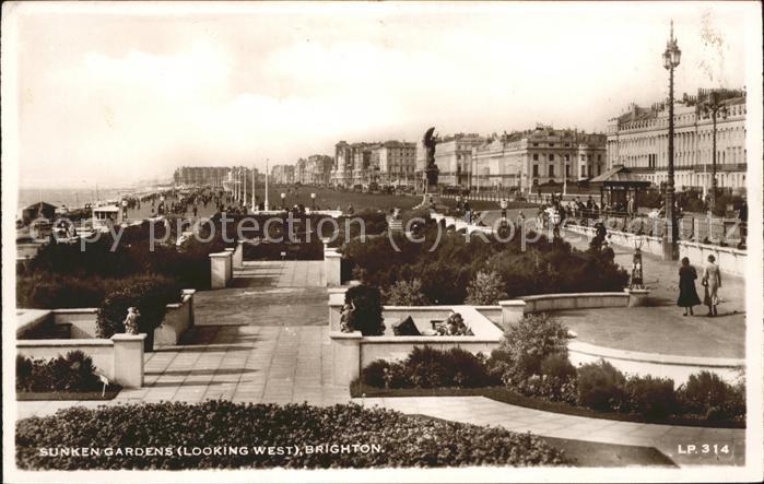 Brighton East Sussex Sunken Gardens looking West