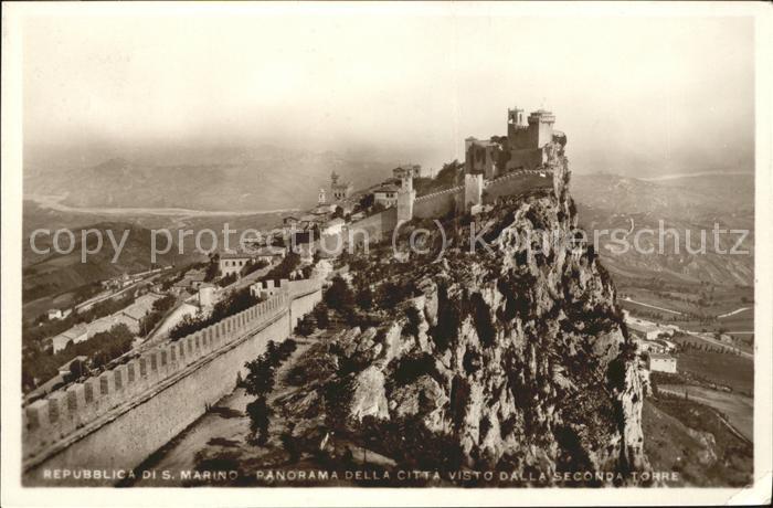 San Marino Panorama della Citta Visto dalla Seconda Torre
