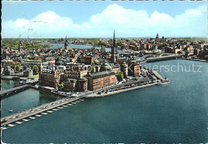 Stockholm Riddarholmen och Gamla Stan fran Stadshusets torn