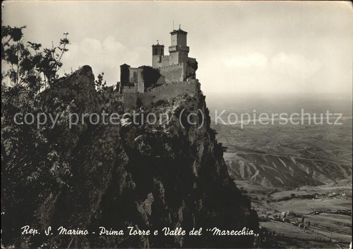 San Marino Prima torre e Valle del Marecchia