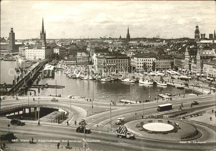 Stockholm Utsikt fran Katarinahissen mot nordvaest