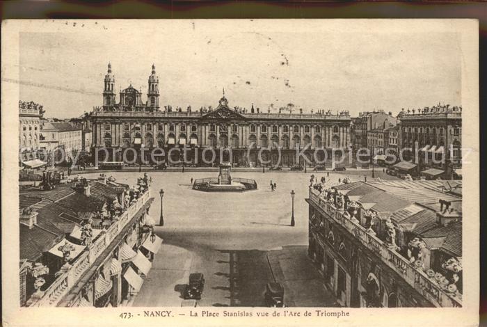 Nancy Lothringen La Place Stanislas vue de l'Arc de Trio