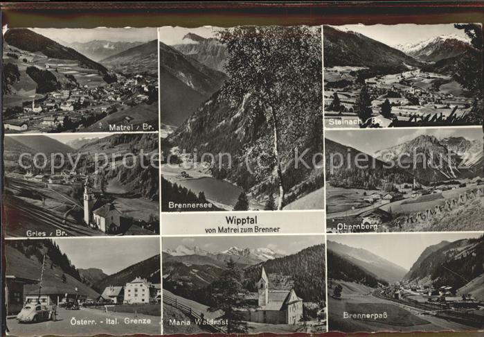 Matrei Brenner mit Brennersee Gries Maria Waldrast Brennerpass Obernberg Steinac