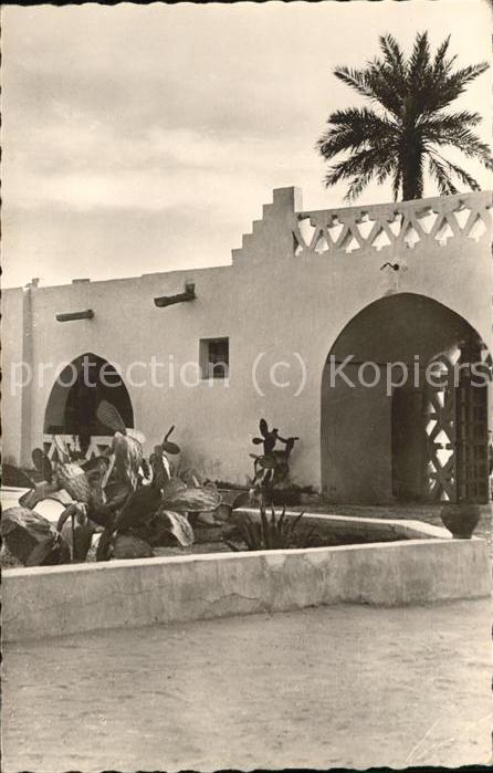 Oran Algerie Beni Abbes Vue de la cour de l Hotel de